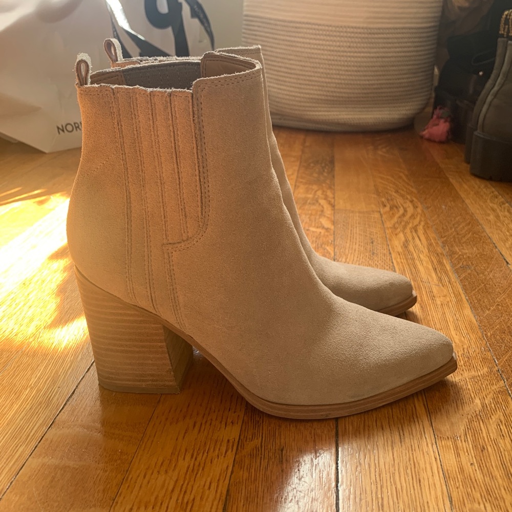 Marc Fisher Dove Suede Booties